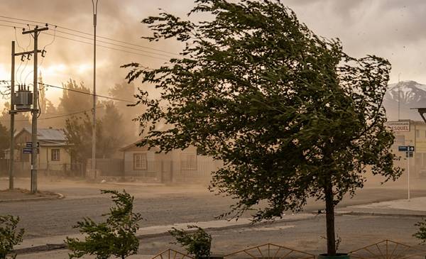 Alerta amarilla por vientos fuertes en amplias zonas de Chubut