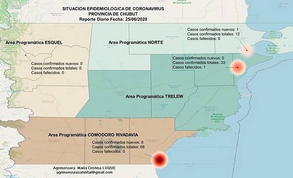 Area Programatica El mapa del coronavirus en Chubut: Área Programática Esquel continúa ...