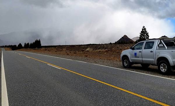 Calzada normal en la Ruta Nacional Nº40 Esquel - Leleque
