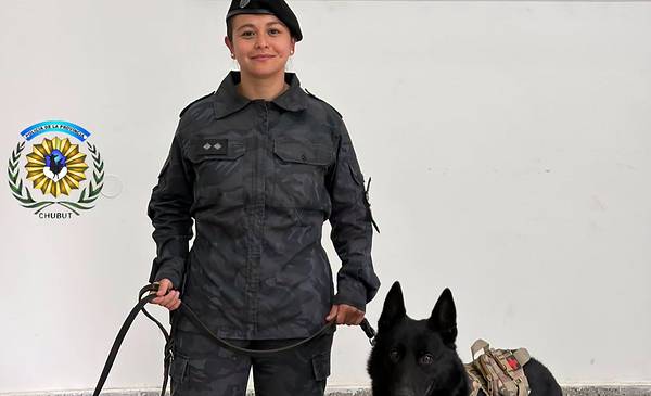 Chubut tiene una nueva operadora de canes detectores de droga
